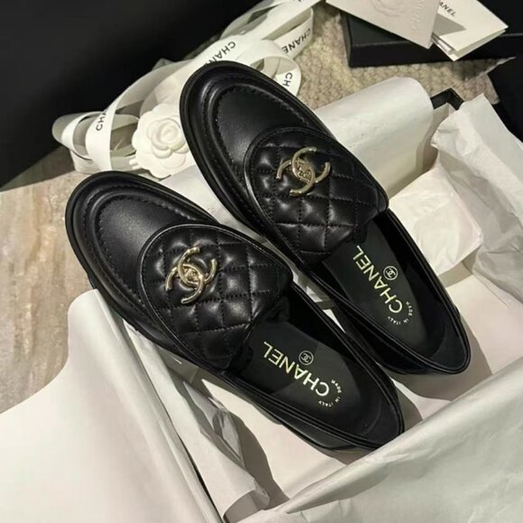 Chanel Double C Logo Loafers - Chic and Stylish Designer Shoes - Picture 1 of 9